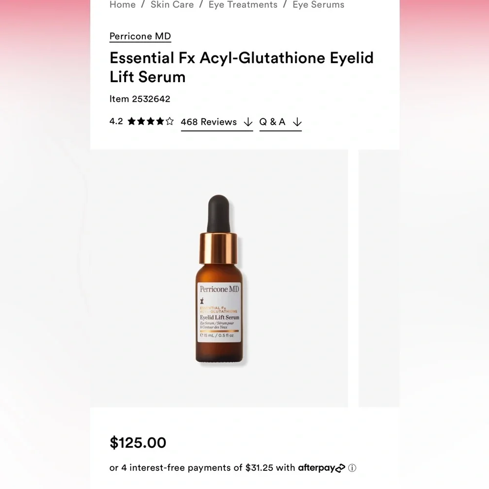 NEW Perricone MD Essential Eyelid Lift Serum .5 Oz